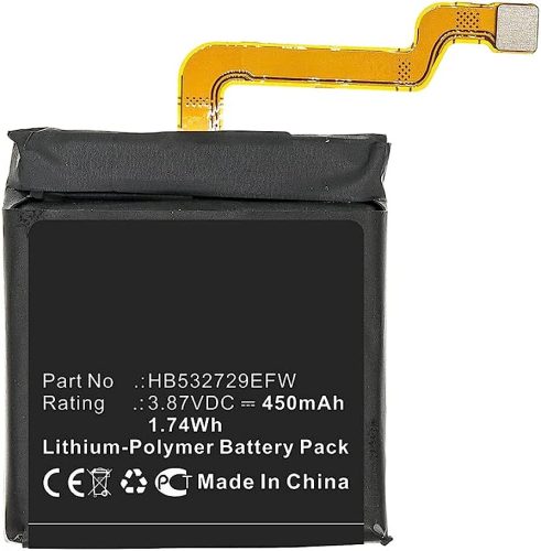 Huawei Watch GLL-AL04 készülékhez okosóra akkumulátor (Li-Polymer, 450mAh / 1.74Wh, 3.87V) - Utángyártott