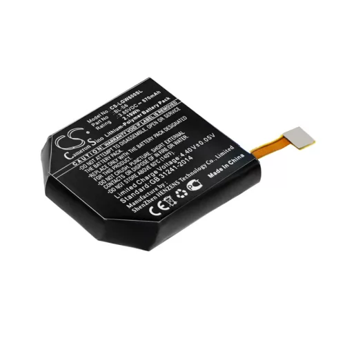 LG BL-S6 helyettesítő okosóra akkumulátor (Li-Polymer, 570mAh / 2.19Wh, 3.85V) - Utángyártott