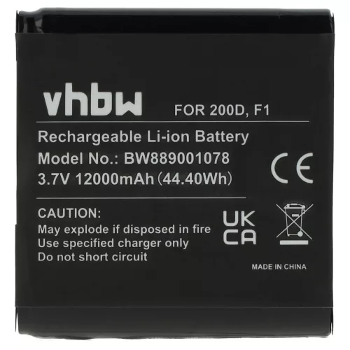 Pure ChargePAK F1, F1 helyettesítő rádió akkumulátor (Li-Ion, 12000mAh / 44.4Wh, 3.7V) - Utángyártott
