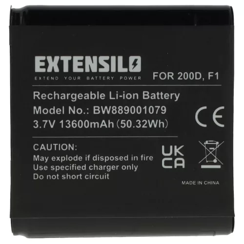 Pure ChargePAK F1, F1 helyettesítő rádió akkumulátor (Li-Ion, 13600mAh / 50.32Wh, 3.7V) - Utángyártott