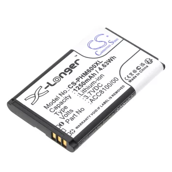   Philips Pocket Memo DPM6000 készülékhez diktafon akkumulátor (Li-Ion, 1250mAh / 4.63Wh, 3.7V) - Utángyártott