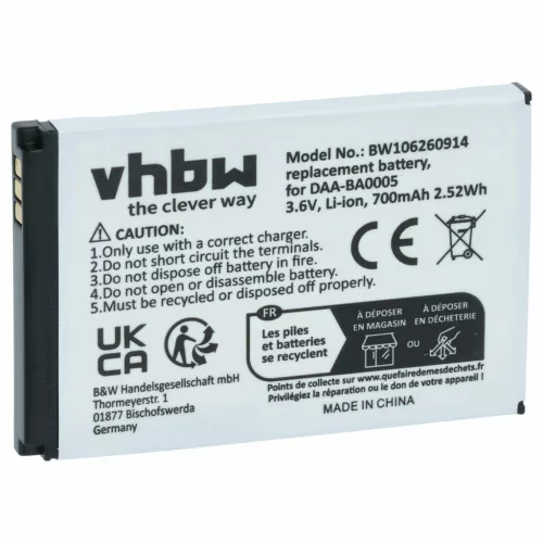 Creative Zen Micro készülékhez MP3-lejátszó akkumulátor (Li-Ion, 700mAh / 2.59Wh, 3.7V) - Utángyártott