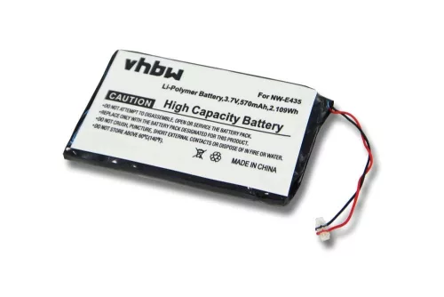 Sony NW-E435 készülékhez MP3-lejátszó akkumulátor (Li-Polymer, 570mAh / 2.11Wh, 3.7V) - Utángyártott