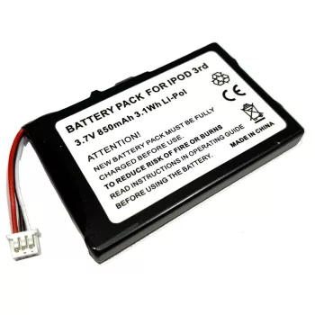  Apple 616-0159 helyettesítő MP3-lejátszó akkumulátor (Li-Ion, 850mAh / 3.15Wh, 3.7V) - Utángyártott