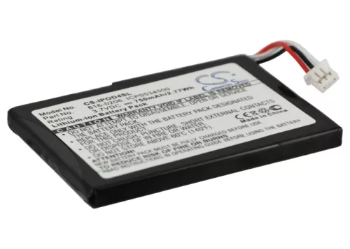 Apple 616-0183 helyettesítő MP3-lejátszó akkumulátor (Li-Ion, 750mAh / 2.78Wh, 3.7V) - Utángyártott