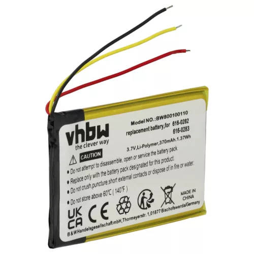 Apple 616-0282 helyettesítő MP3-lejátszó akkumulátor (Li-Polymer, 400mAh / 1.48Wh, 3.7V) - Utángyártott
