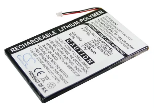 Apple P325385A4H helyettesítő MP3-lejátszó akkumulátor (Li-Polymer, 1600mAh / 5.92Wh, 3.7V) - Utángyártott