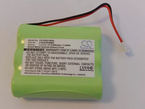 Robert Sports 210HCB3BMX helyettesítő MP3-lejátszó akkumulátor (NiMh, 2200mAh / 7.92Wh, 3.6V) - Utángyártott