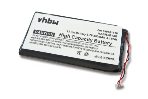 Samsung 6J0601410 helyettesítő MP3-lejátszó akkumulátor (Li-Ion, 850mAh / 3.15Wh, 3.7V) - Utángyártott