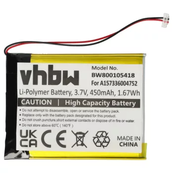   Samsung A157336004752 helyettesítő MP3-lejátszó akkumulátor (Li-Polymer, 450mAh / 1.67Wh, 3.7V) - Utángyártott