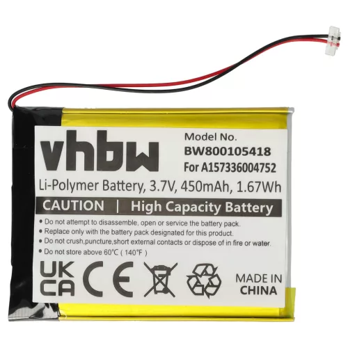 Samsung A157336004752 helyettesítő MP3-lejátszó akkumulátor (Li-Polymer, 450mAh / 1.67Wh, 3.7V) - Utángyártott