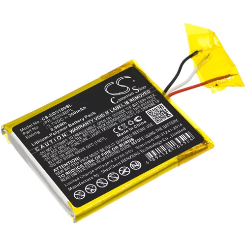 SanDisk PR-303038PL helyettesítő MP3-lejátszó akkumulátor (Li-Polymer, 260mAh / 0.96Wh, 3.7V) - Utángyártott