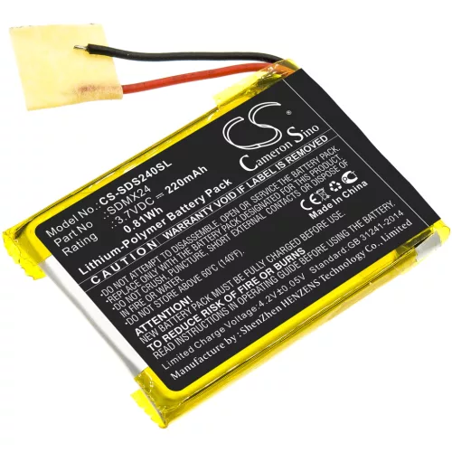 SanDisk SDMX24 helyettesítő MP3-lejátszó akkumulátor (Li-Polymer, 220mAh / 0.81Wh, 3.7V) - Utángyártott
