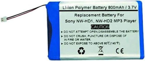 Sony PMPSYHD1 helyettesítő MP3-lejátszó akkumulátor (Li-Ion, 800mAh / 2.96Wh, 3.7V) - Utángyártott