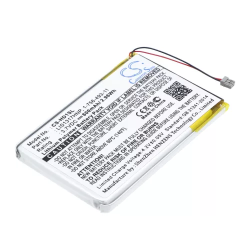Sony PMPSYHD1 helyettesítő MP3-lejátszó akkumulátor (Li-Ion, 800mAh / 2.96Wh, 3.7V) - Utángyártott