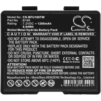   AEG / Bosch B169 helyettesítő rádió akkumulátor (NiMh, 1200mAh / 8.64Wh, 7.2V) - Utángyártott