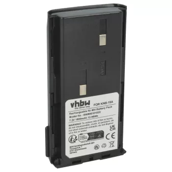   Kenwood KNB-14a, KNB-15a helyettesítő rádió akkumulátor (NiMh, 1800mAh / 12.96Wh, 7.2V) - Utángyártott