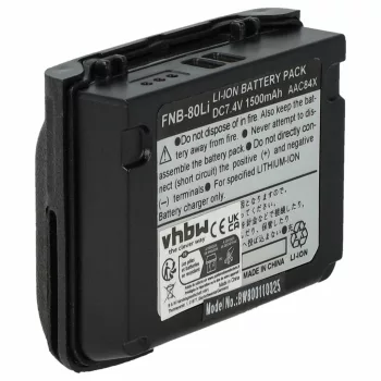   Vertex / Yaesu VX-5R készülékhez rádió akkumulátor (Li-Ion, 1500mAh / 11.1Wh, 7.4V) - Utángyártott