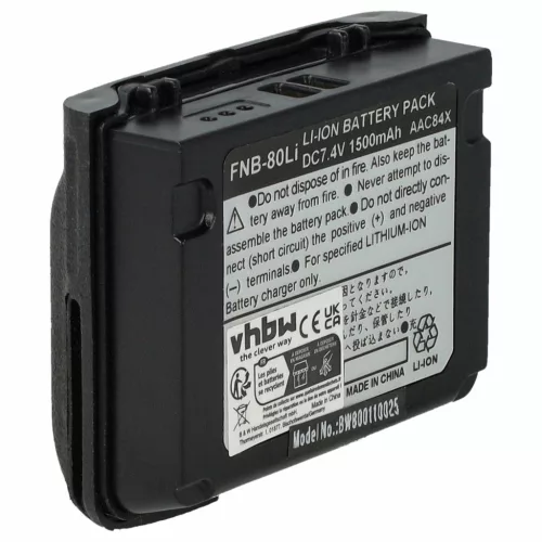 Vertex / Yaesu VX-5R készülékhez rádió akkumulátor (Li-Ion, 1500mAh / 11.1Wh, 7.4V) - Utángyártott