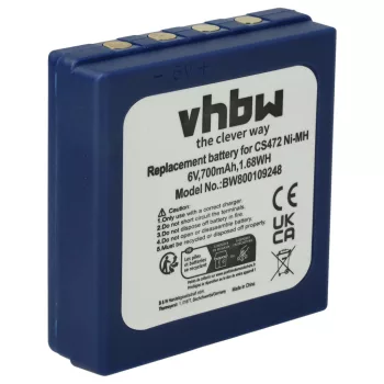   HBC AF-FUB03M, BA203060, BA222060 helyettesítő rádió akkumulátor (NiMh, 700mAh / 4.2Wh, 6V) - Utángyártott