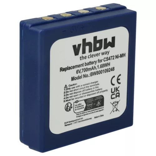HBC AF-FUB03M, BA203060, BA222060 helyettesítő rádió akkumulátor (NiMh, 700mAh / 4.2Wh, 6V) - Utángyártott