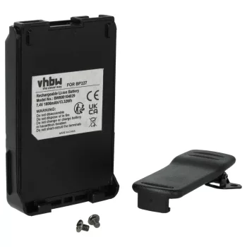   Icom BP-227 helyettesítő rádió akkumulátor (Li-Ion, 1800mAh / 13.32Wh, 7.4V) - Utángyártott