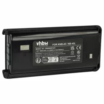   Kenwood KNB-45, KNB-45L helyettesítő rádió akkumulátor (Li-Ion, 1800mAh / 13.32Wh, 7.4V) - Utángyártott