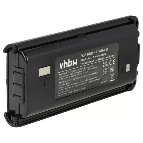 Kenwood KNB-45, KNB-45L helyettesítő rádió akkumulátor (Li-Ion, 2000mAh / 14.8Wh, 7.4V) - Utángyártott