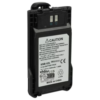  Kenwood KNB-63L, KNB-65L helyettesítő rádió akkumulátor (Li-Ion, 1000mAh / 7.4Wh, 7.4V) - Utángyártott