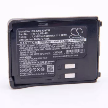  Kenwood PB-42, PB-42L helyettesítő rádió akkumulátor (Li-Ion, 1500mAh / 11.1Wh, 7.4V) - Utángyártott