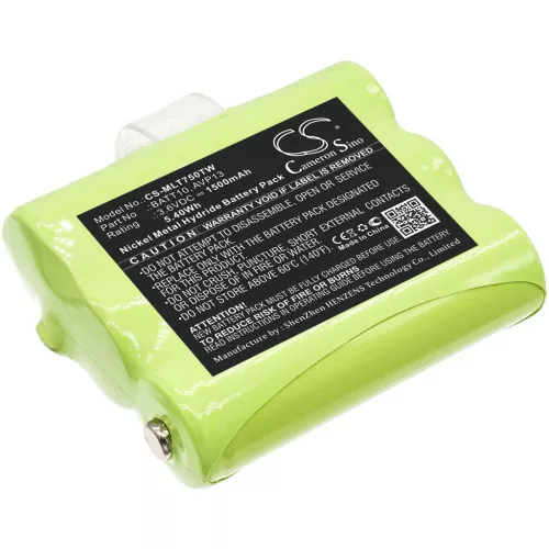 Midland AVP13, BATT10, PB-X7 helyettesítő rádió akkumulátor (NiMh, 1500mAh / 5.4Wh, 3.6V) - Utángyártott