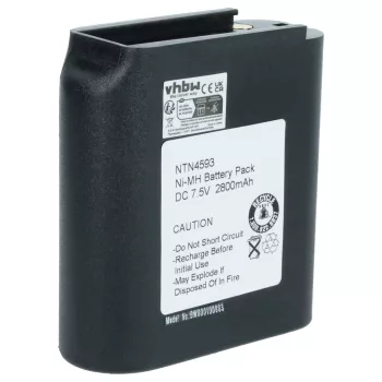   Motorola NTN4538, NTN4592 helyettesítő rádió akkumulátor (NiMh, 2700mAh / 20.25Wh, 7.5V) - Utángyártott