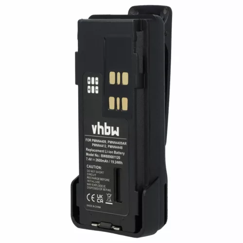 Motorola PMNN4406 helyettesítő rádió akkumulátor (Li-Ion, 2600mAh / 19.24Wh, 7.4V) - Utángyártott