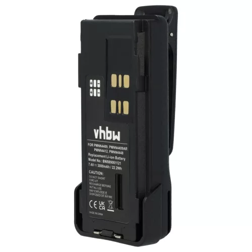 Motorola PMNN4406 helyettesítő rádió akkumulátor (Li-Ion, 3000mAh / 22.2Wh, 7.4V) - Utángyártott