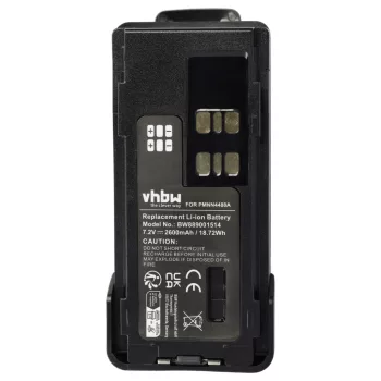   Motorola PMNN441 helyettesítő rádió akkumulátor (Li-Ion, 2600mAh / 19.24Wh, 7.4V) - Utángyártott