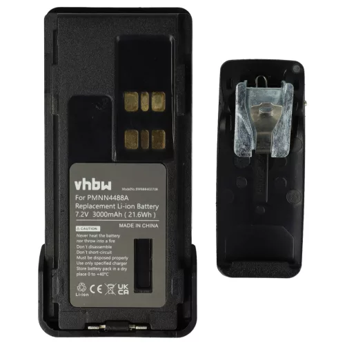 Motorola PMNN4488a helyettesítő rádió akkumulátor (Li-Ion, 3000mAh / 21.6Wh, 7.2V) - Utángyártott
