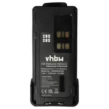   Motorola PMNN4406 helyettesítő rádió akkumulátor (Li-Ion, 3350mAh / 24.79Wh, 7.4V) - Utángyártott