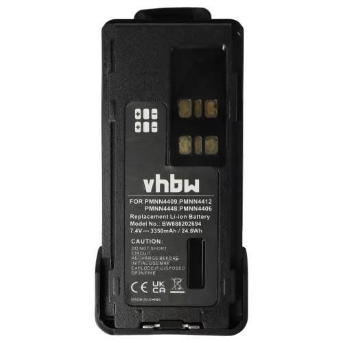 Motorola PMNN4406 helyettesítő rádió akkumulátor (Li-Ion, 3350mAh / 24.79Wh, 7.4V) - Utángyártott