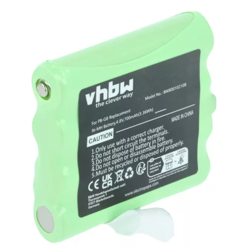 Midland G6, G8, M24, M48, M99 készülékekhez rádió akkumulátor (NiMh, 700mAh / 5.18Wh, 7.4V) - Utángyártott