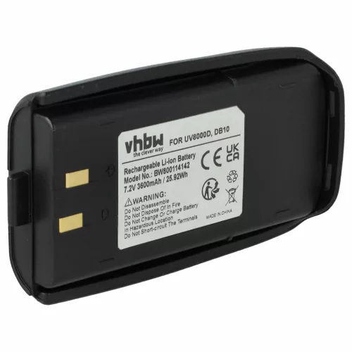 Polmar DB-10 Transceiver készülékhez rádió akkumulátor (Li-Ion, 3600mAh / 25.92Wh, 7.2V) - Utángyártott