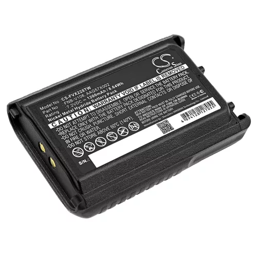 Vertex / Yaesu AAG57X002 helyettesítő rádió akkumulátor (NiMh, 1200mAh / 8.64Wh, 7.2V) - Utángyártott