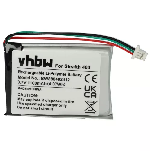 Turtle Beach Ear Force Stealth 400 készülékhez fülhallgató akkumulátor (Li-Polymer, 1100mAh / 4.07Wh, 3.7V) - Utángyártott