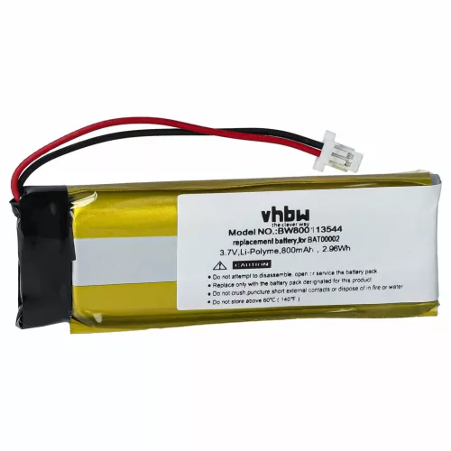 Cardo BAT00002 helyettesítő fülhallgató akkumulátor (Li-Polymer, 800mAh / 2.96Wh, 3.7V) - Utángyártott