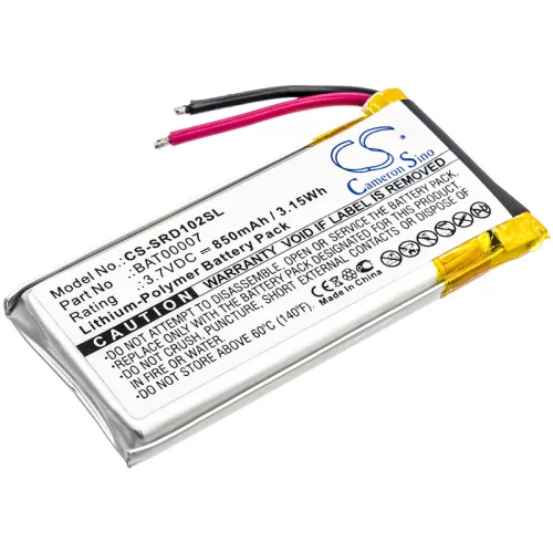 Cardo BAT00007 helyettesítő fülhallgató akkumulátor (Li-Polymer, 850mAh / 3.15Wh, 3.7V) - Utángyártott