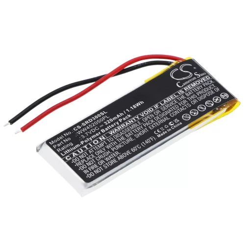 Cardo WW452050PL helyettesítő fülhallgató akkumulátor (Li-Polymer, 320mAh / 1.18Wh, 3.7V) - Utángyártott