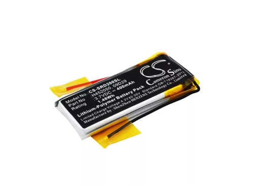 Cardo Q2, Q2 Pro készülékekhez fülhallgató akkumulátor (Li-Polymer, 400mAh / 1.48Wh, 3.7V) - Utángyártott