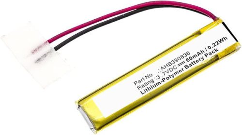 Jabra AHB390836 helyettesítő fülhallgató akkumulátor (Li-Polymer, 60mAh / 0.22Wh, 3.7V) - Utángyártott