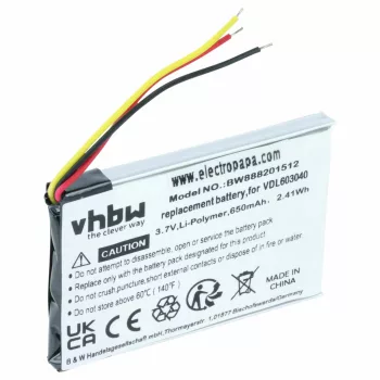   Marshall VDL603040 helyettesítő fülhallgató akkumulátor (Li-Polymer, 650mAh / 2.41Wh, 3.7V) - Utángyártott