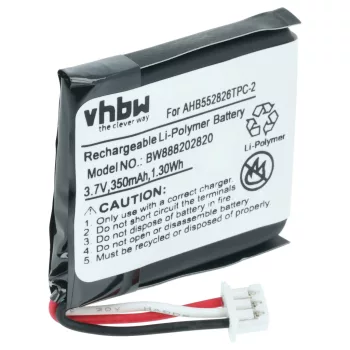   Sennheiser AHB552826TPC helyettesítő fülhallgató akkumulátor (Li-Polymer, 360mAh / 1.33Wh, 3.7V) - Utángyártott