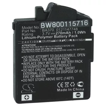   Sennheiser BA90, E180 helyettesítő fülhallgató akkumulátor (NiMh, 60mAh / 0.14Wh, 2.4V) - Utángyártott